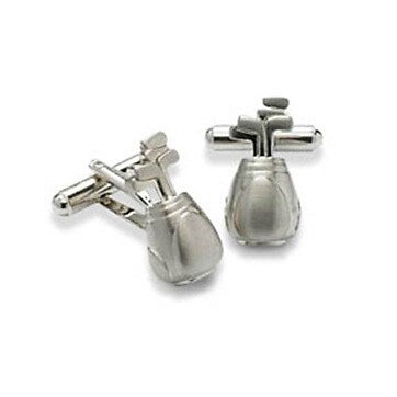 Golf bag simple cufflinks - golf,