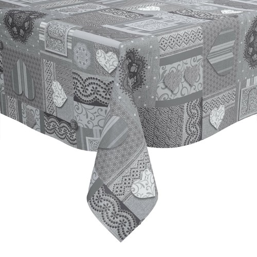 Amelia grey hearts vinyl wipe - hearts,