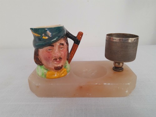 Vintage stone novelty ashtray - stone,