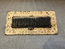 Antique Cast Iron Letter Box With Lift Up Flap
