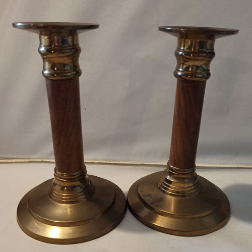 Vintage pair brass and - brass,