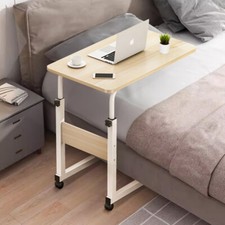 Mobile Over Bed Table Mobility Aid Hospital Overbed Height Adjustable Tray Desk