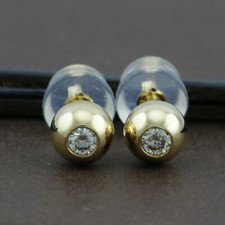 Genuine 18CT YG Diamond Ball Studs Earrings 5mm - 1 Pair