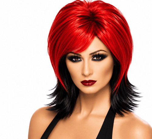 Ladies vampiress wig black - vampiress,