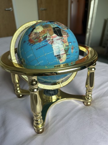 Vintage gemstone world globe - gemstone,