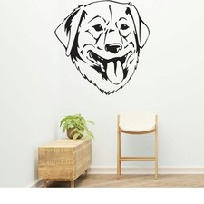 Golden Retriever Dog Removable Vinyl Decal Matte Finish Home Decor for Indoor Wa