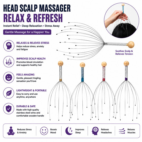 Octopus scalp massager - octopus, head