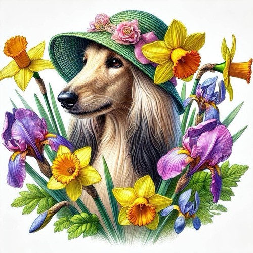 Afghan hound bonnet - hound,