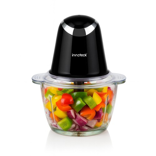 Mini chopper with glass - with,