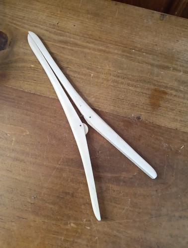 Antique carved bone glove - bone,