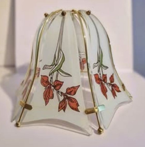 Vintage frosted glass floral - vintage,