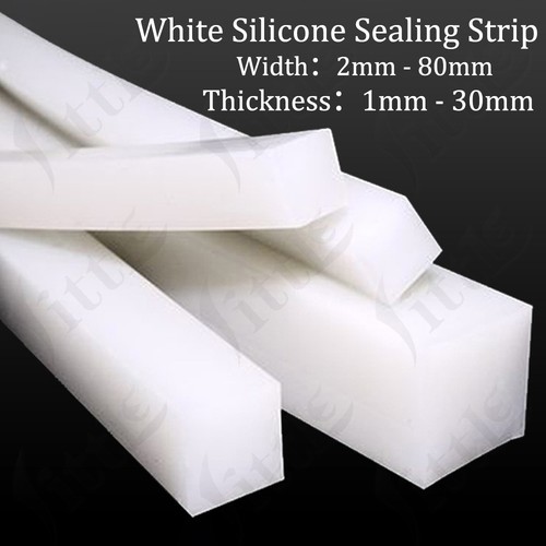 White solid silicone rubber - white,