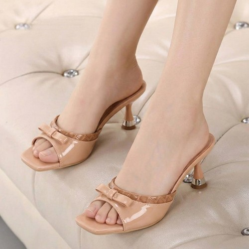 Women square toe mid heels - square,