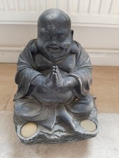 Large Buddha Grey Stone Effect Outdoor Indoor