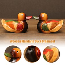 Wooden Mandarin Ducks Ornament