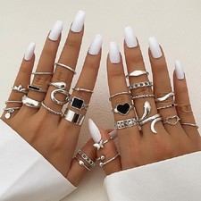 27x Women Silver Knuckle Rings