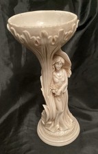 Vintage 1970s Alabaster Resin Italian Lucchesi Faro Lady Figure Sculpture