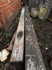  4 X Vintage Wooden  Scaffolding Boards 