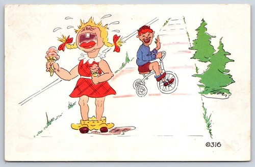 Vintage comic girl crying with - comic,