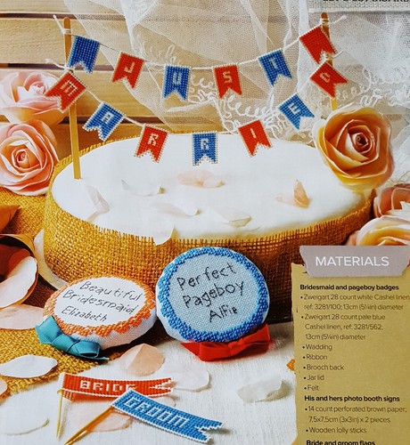 Wedding bunting badges cross - bunting, &