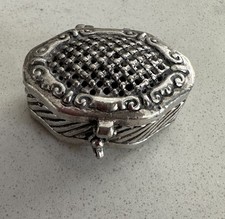 Vintage Silver Hinged Pill