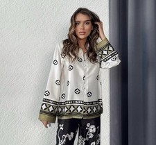 ZARA Satin Floral Print Shirt