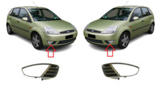 NEW FOR FORD FIESTA MK5 02-05 FRONT BUMPER FOG LIGHTS GRILLE TRIM PAIR SET