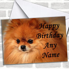 Pomeranian Puppy Dog Personalised Birthday Card