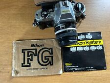 Nikon FG camera manual strap case + Nikkor 20mm f/3.5 lens + 50mm Polariser ring