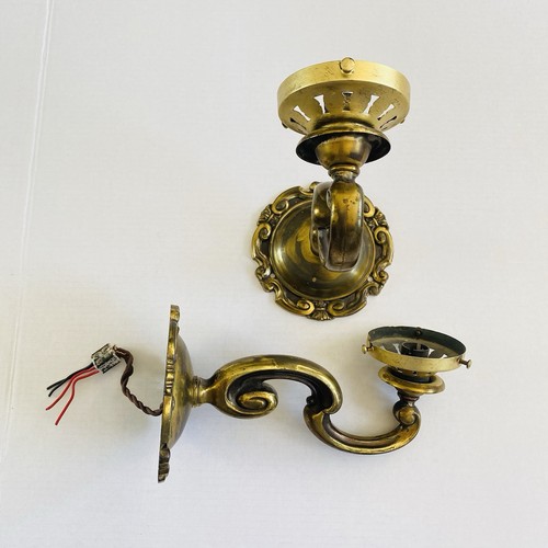 Pair antique brass - of,
