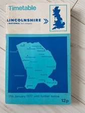 Lincolnshire Bus Timetable dated 17th January 1977