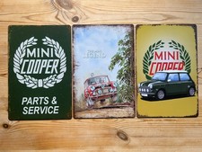 3 x RETRO METAL SIGNS  A4 30cm