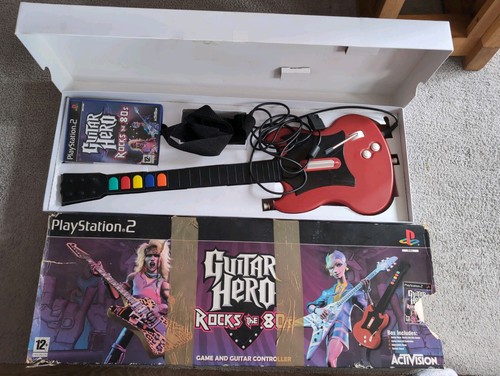 Ps2 guitar hero rock the - guitar,