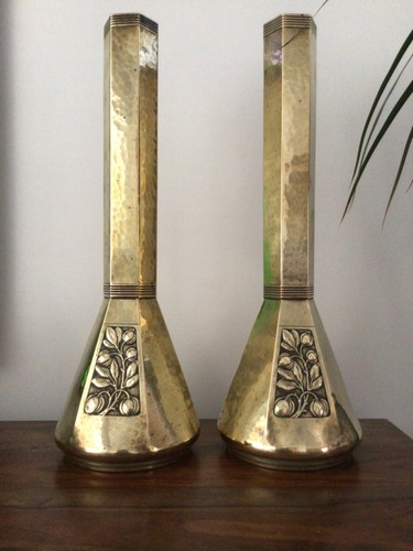 Rare pair large antique art - rare,