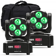 Equinox Fusion 40 Pack LED Moving Head Light Set With Case DJ Disco Events