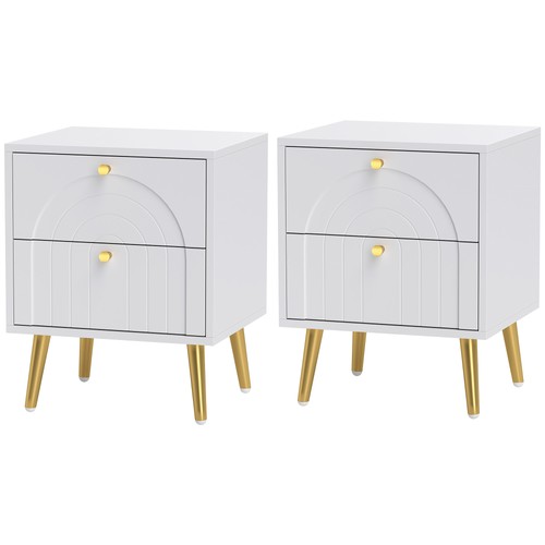 Homcom piece bedside - homcom, 2-piece