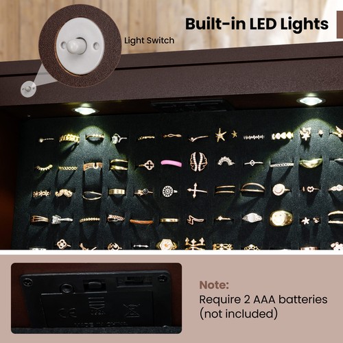 Lockable freestanding jewelry - lockable,