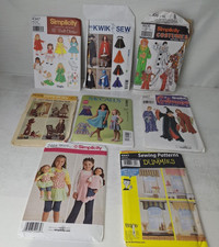 Vintage 1973 Simplicity Stuffed Doll Costumes Dummies Clown Kwik Sew Job lot P58