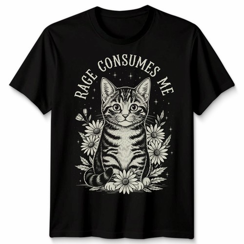 Rage consumes cat tabby - cat,