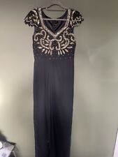 Virgos Lounge black beaded long dress size 12/ 10