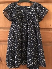 TU Lined Navy Flower Dress Age 3 Years