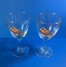 Vintage Flying Pheasant Stemmed Wine Glasses 2.