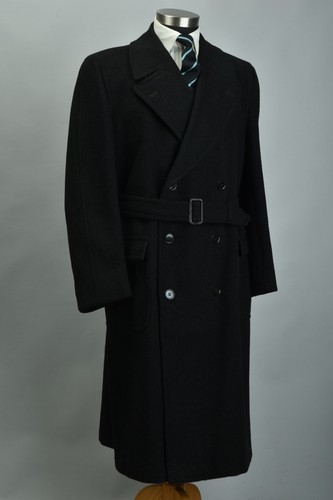 1940s tweed overcoat - 1940s, overcoat.