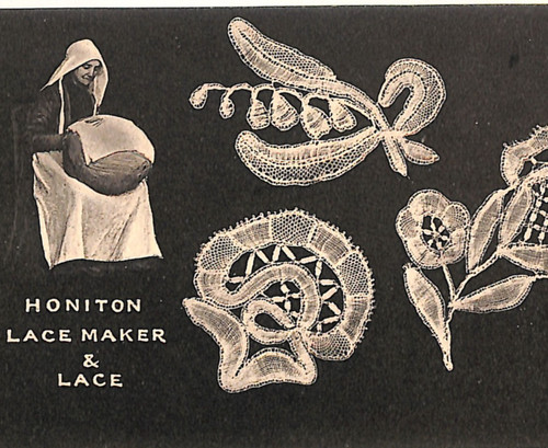 Honiton lace makers postcard - makers,