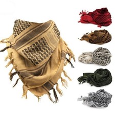100% Soft Shemagh Scarf Arab Keffiyeh Military Desert Head Neck Wrap mask