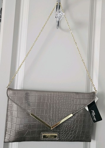 Jane norman pewter clutch - pewter, bag