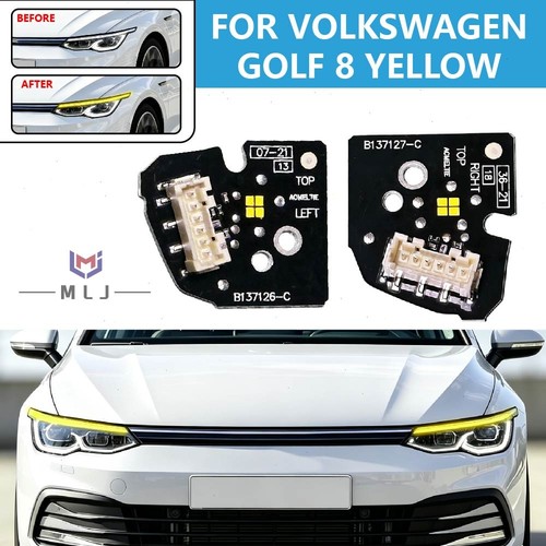 2pcs yellow led headlight - yellow,