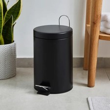 Stainless Steel 3Ltr Small Cream Pedal Bin Kitchen Bathroom Waste Dustbin
