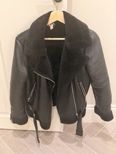 Topshop Aviator Jacket Black