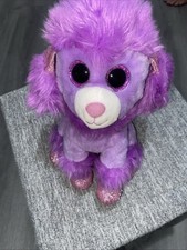 Milli Moo Purple Sitting Poodle Big Eyes Glitter Feet Soft Clean Plush Toy Nov